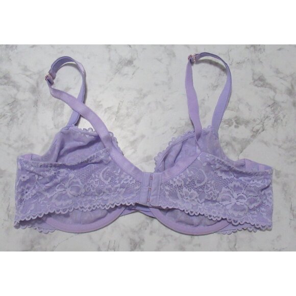 Fenty Savage 40DD Purple Sheer Lace Bra Underwire Back Closure - Picture 5 of 7
